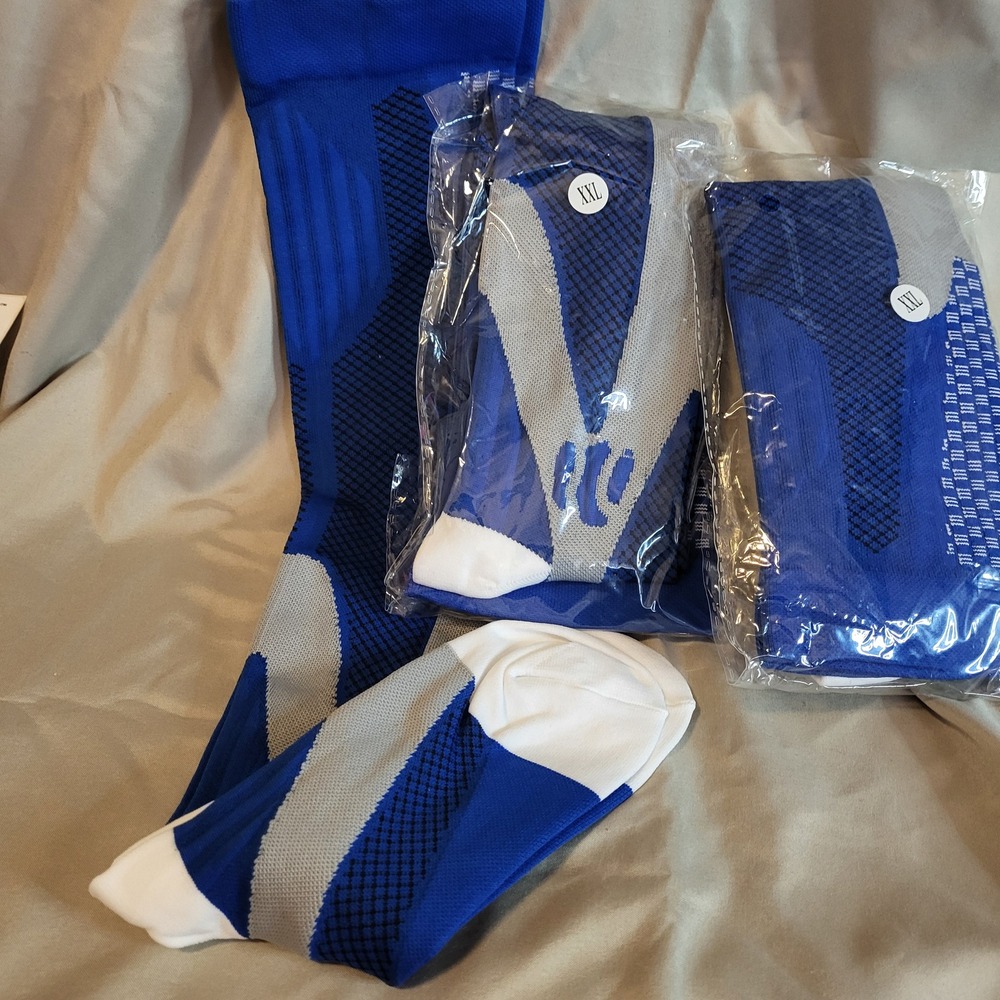 XXL Compression Socks 3 Pack Blue 20-30‎ mmHg Knee High Support Stockings